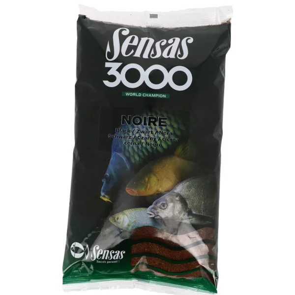 Sensas 3000 Noire Black Futter 1kg