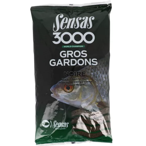 Sensas 3000 Gros Gardons Große Plötze Black Lockfutter 1kg