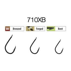   Trabucco XPS 710XB Größe 08, Haken mit Plättchen und Widerhaken, 25 Stk.