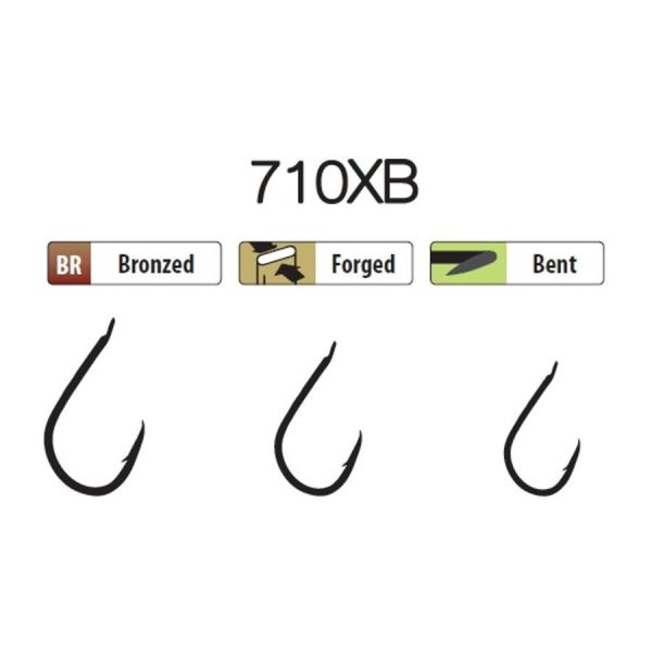 Trabucco XPS 710XB Größe 10, Haken mit Plättchen und Widerhaken, 25 Stk.
