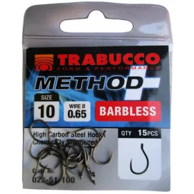   Trabucco Method Plus Feeder 10 Öhr, Widerhakenloser Feederhaken 15 Stk.