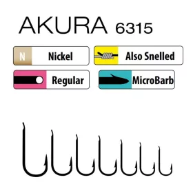 Trabucco Akura 6315 18 Plättchen, Widerhakenhaken 15 Stk.