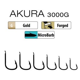   Trabucco Akura 3000G 12 mit Platte, Haken mit Widerhaken 15 Stk.