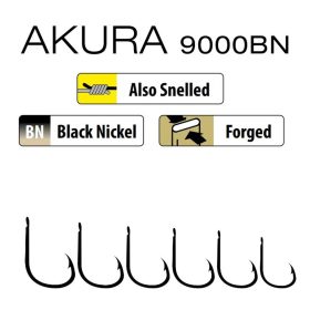   Trabucco Akura 9000 BN 04 mit Platte, Haken mit Widerhaken 15 Stk.