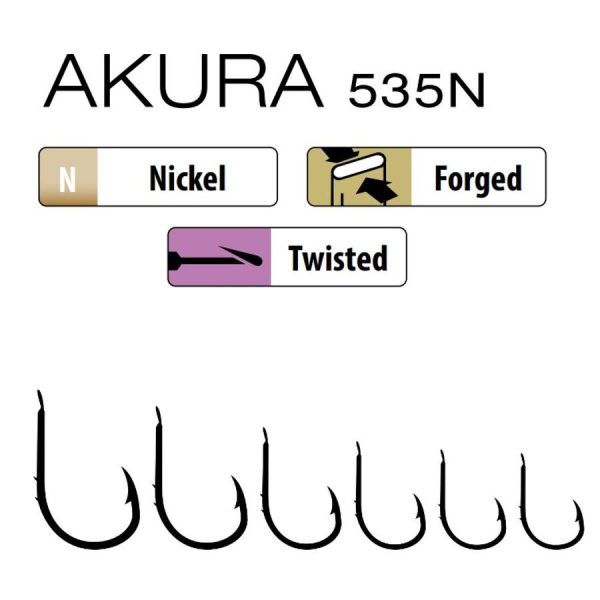 Trabucco Akura 535N 10 Spatenhaken, Widerhakenhaken 15 Stk.