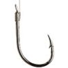 Trabucco Akura Mais 1/0 Haken mit Öhr, Widerhaken und Monofil-Vorfach 10 Stk