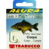 Trabucco Akura Carp 02 Plättchen, Widerhaken Monofil vorgebundener Haken 10Stk