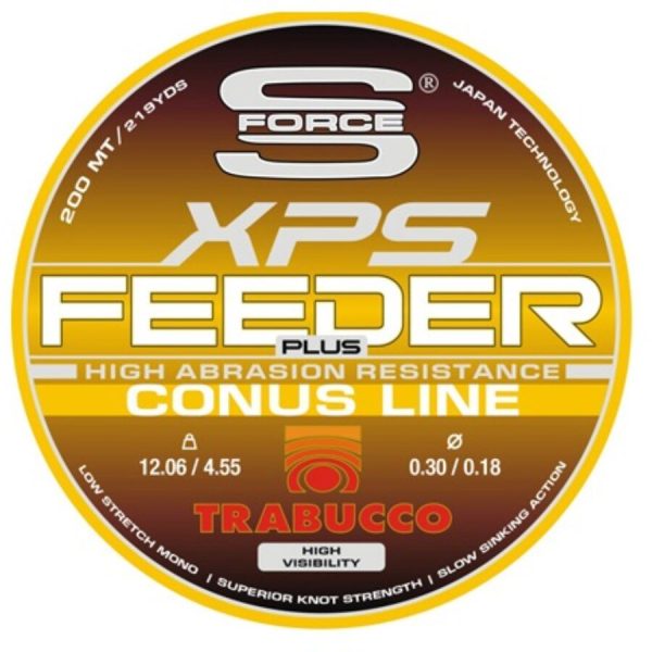 Trabucco S-Force Feeder Plus Conus 200m 0,35-0,25mm Monofile Hauptschnur