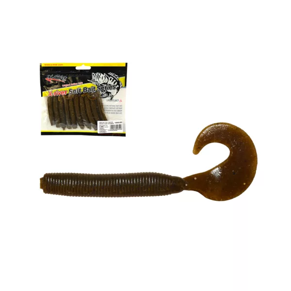 Arno Salted Twister Brown 13cm Plastikköder 10 Stk.