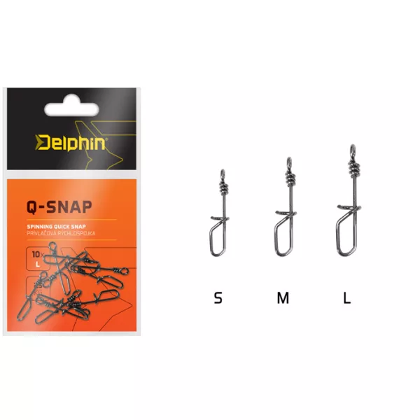 Spinnangel-Verbinder Delphin Q-SNAP / 10 Stk. / 0,6mm S
