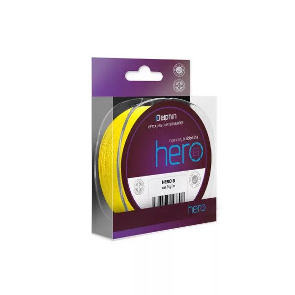 Delphin HERO 8 0,40mm Geflochten Fluo Gelb