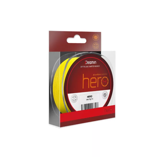 Delphin HERO 4 0,12mm Geflochtene Fluo gelb