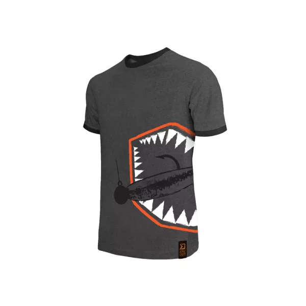 Delphin - ATAK! Schwarz Gemustert - T-Shirt - KING SIZE