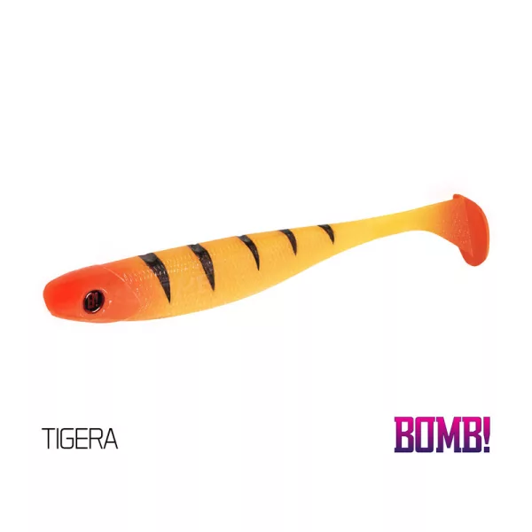 Delphin BOMB! Gummifisch Rippa - Tigera 5 Stk. Gummiköder 10cm