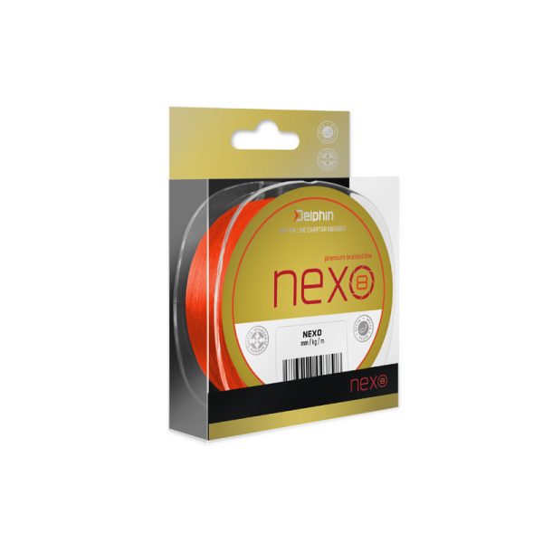 Delphin NEXO 8 / fluo orange 0,14mm 18,9lbs 130m geflochtene Hauptschnur
