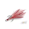 Delphin B!RD Hook TRIPLE / 3 Stk. rote Federn #8