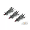 Delphin B!RD Hook TRIPLE / 3 Stk. schwarze Federn #8
