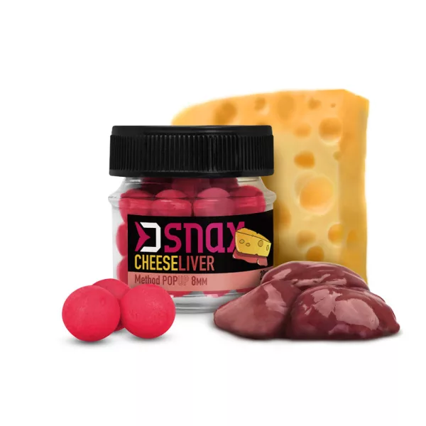 Delphin D SNAX POP Köder 8mm/20g Käse - Leber Pop Up Feeder Köder