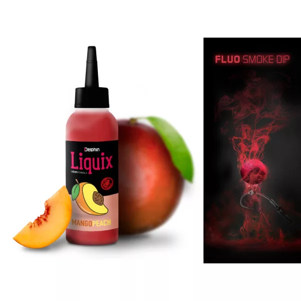 Delphin Fluo dip D SNAX LiquiX /100ml Mango-Pfirsich Liquid