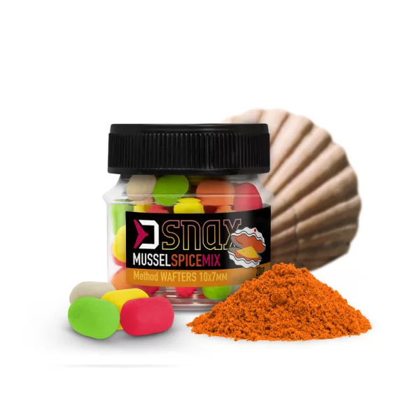 Delphin MIX D SNAX WAFT Köder 10x7mm/20g Muschel-Gewürz Wafters