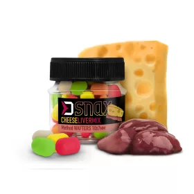   Delphin MIX D SNAX WAFT Köder 10x7mm/20g Käse - Leber Wafters