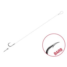   Delphin FLR Sting 8cm 0.25mm #4 Vorgebundener Haken mit Widerhaken mit Ködernadel 6 St.