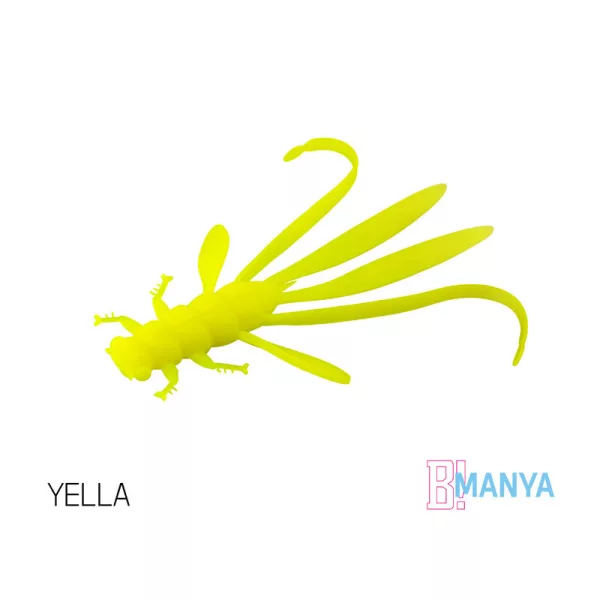 Delphin Manya UVs Nymphe - Yella 10,5cm Plastik Köder 5 Stück