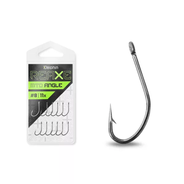 Delphin Reaxe MTD Angle Feederhaken mit Öhr und Widerhaken #8 11 Stk
