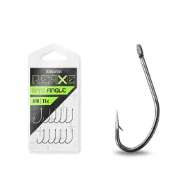   Delphin Reaxe MTD Angle Feederhaken mit Öhr und Widerhaken #12 11 Stk