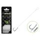 Delphin Fluoro Sting Feeder Rig 8cm Fluorocarbon, vorgebunden, 4 Turner Haken 10Stk