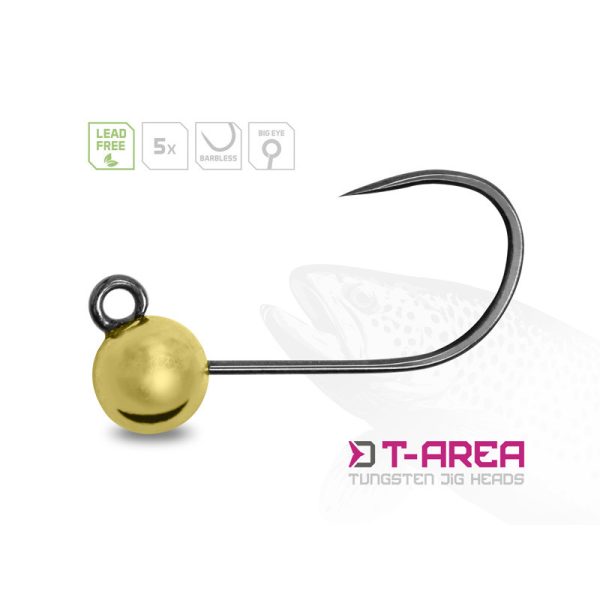 Delphin T-Area BL Tungsten Jig 4mm 0,6gr 6 Gold Micro Jig Kopf 5 Stk.