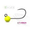 Delphin T-Area BL Tungsten Jig 6,4mm 2,2gr 4 Fluo Gelb Micro Jig Kopf 5Stk