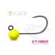 Delphin T-Area BL Tungsten Jig 5,5mm 1,5gr 4 Fluo Gelb Micro Jig Kopf 5Stk