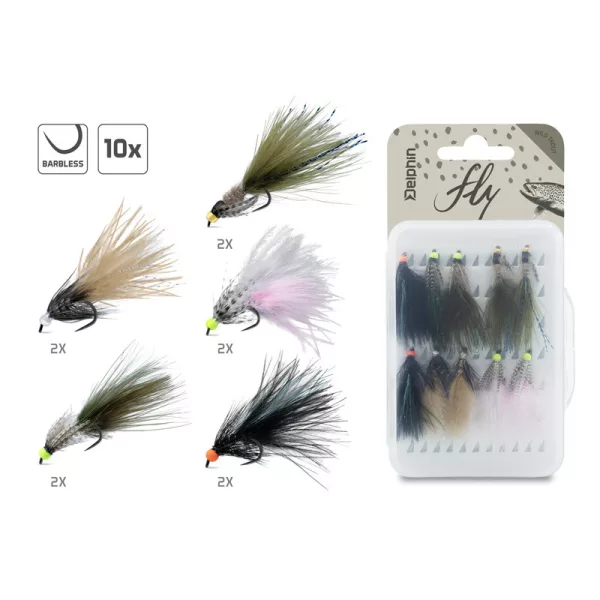 Delphin Fly Wild Trout Kunstfliegen Set 10Stk