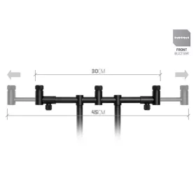   Delphin RPX ProMax BlackWay Vorderer FlexiMag Buzz Bar für 3 Ruten 30-45cm