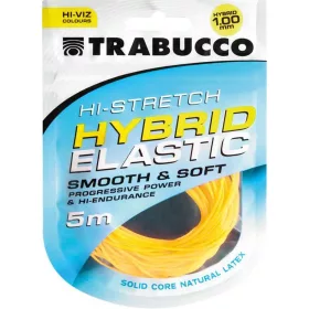   Trabucco HI-Stretch Hybrid Elastic 1,0 mm Hybridgummi für Stippruten 5m