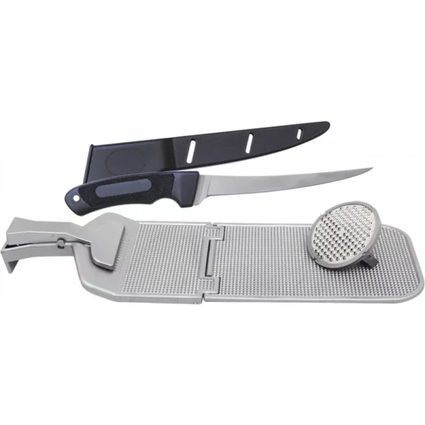 Fischputzbrett Geschenk mit Outdoor Filetiermesser