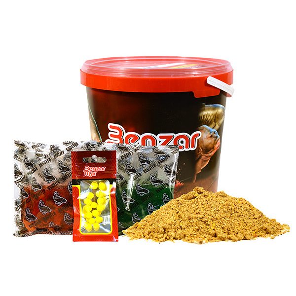 Benzar Mix Instant Groundbait Mix Silberkarpfen Eimer Grundfutter mit Ködern 3kg