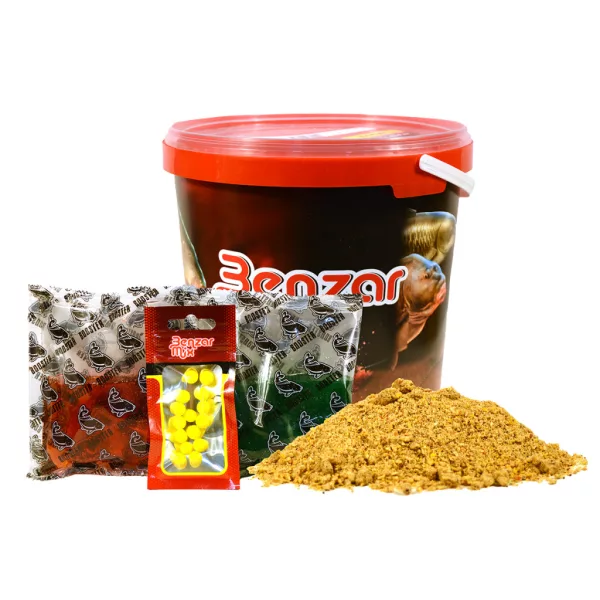 Benzar Mix Instant Groundbait Mix Karpfen Eimer Grundfutter mit Ködern 3kg