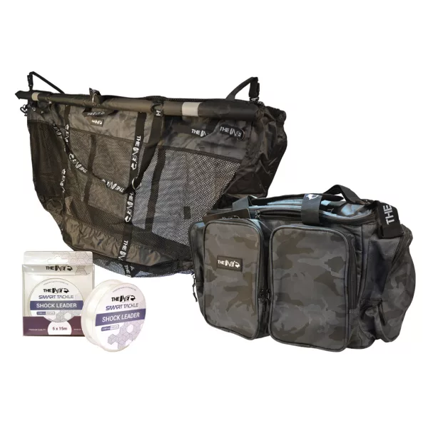 The One Boilie-Tasche und schwimmendes Wiege-Set Geschenk mit 2 Spulen Shock Leader