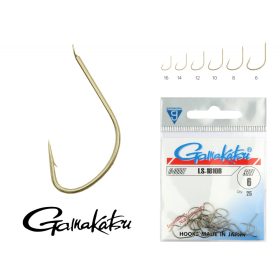   Gamakatsu LS-1810B/014 Bronze 14 25 Stück/Packung Feederhaken mit Plättchen und Widerhaken