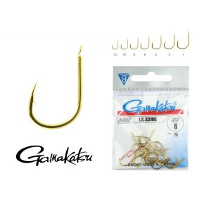   Gamakatsu LS-3310G/001 Gold 1 25 Stk./Packung Karpfenhaken mit Plättchen und Widerhaken