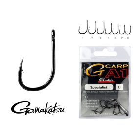   Gamakatsu G-Carp A1 Specialist Schwarz 2 10 Stk./Packung Geöhrt Mit Widerhaken Boiliehaken
