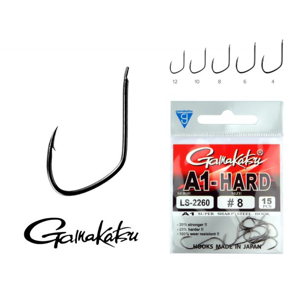 Gamakatsu G-carp A1 Long Claw Schwarz 4 10 Stk./Packung Geöhrt Mit Widerhaken Feederhaken