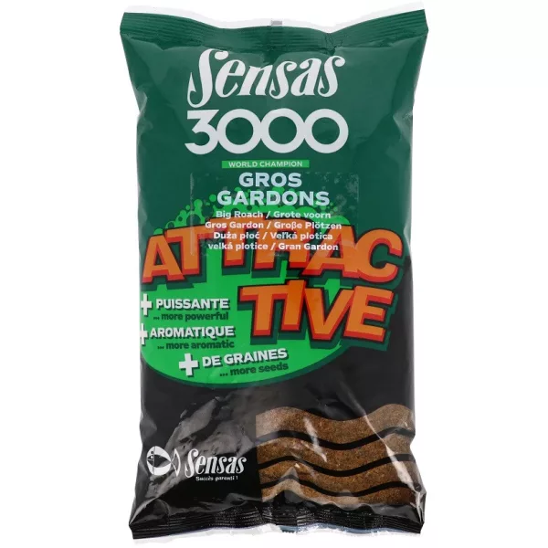 Sensas 3000 Attractive Große Rotauge Futter 1kg