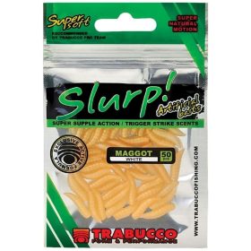   Trabucco Slurp Bait Maggot Natural White Weißer Kunstmade 50 Stk.