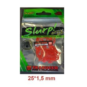   Trabucco Slurp Bait Bloodworm Blood Red Künstliche Mückenlarve 50Stück
