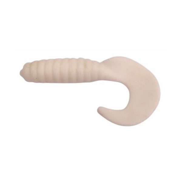 Trabucco Yummy Bait Curly Tail Weiß 4cm Plastikköder 8 Stück