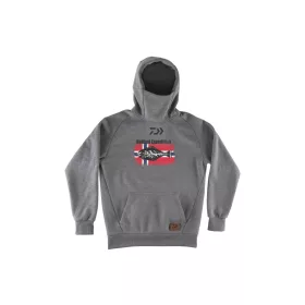 Daiwa D-Vec Halibut Expedition Grau Kapuzenpullover L