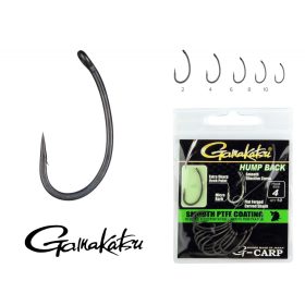   Gamakatsu G-Carp Hump Back Schwarz 8 10 Stk./Packung Mit Öhr Mit Mikro-Widerhaken Karpfenhaken